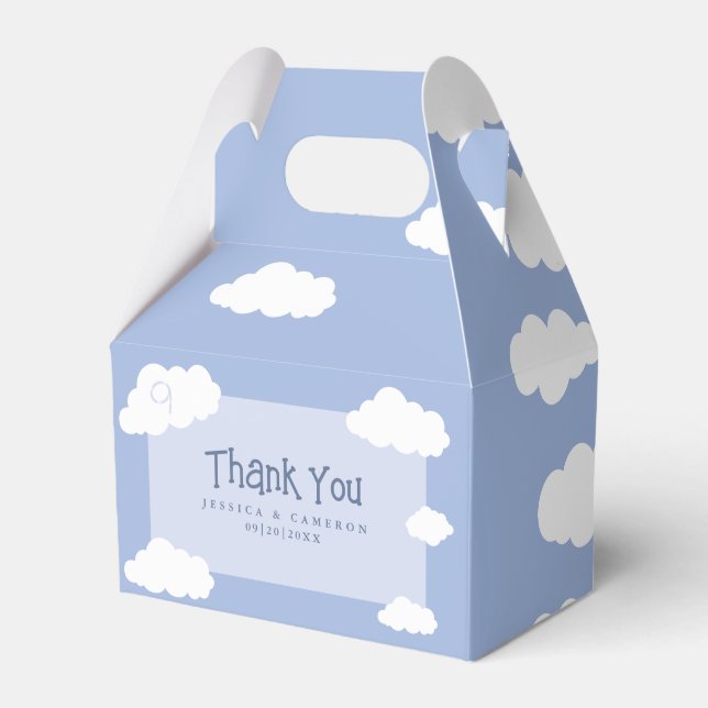 Wedding Thank You Cloud Nine Cute Guest Favor Box (Front Side)