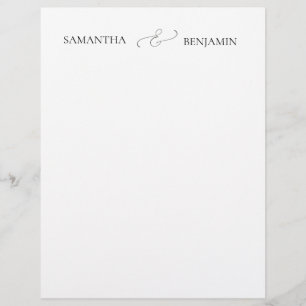 Wedding Thank You Couple Names Ampersand Note Card