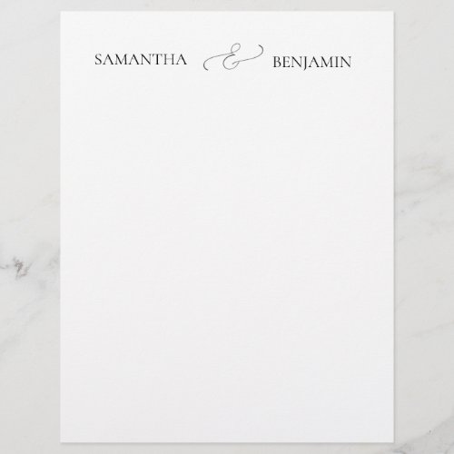 Wedding Thank You Couple Names Ampersand Note Card