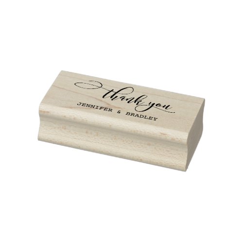 Wedding Thank You Custom Name Signature Rubber Stamp
