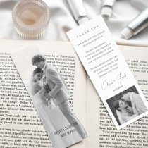 Wedding Thank You Custom Photo Elegant Bookmarks