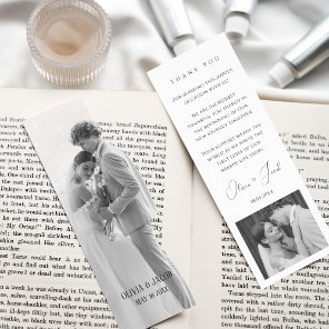 Wedding Thank You Custom Photo Elegant Bookmarks