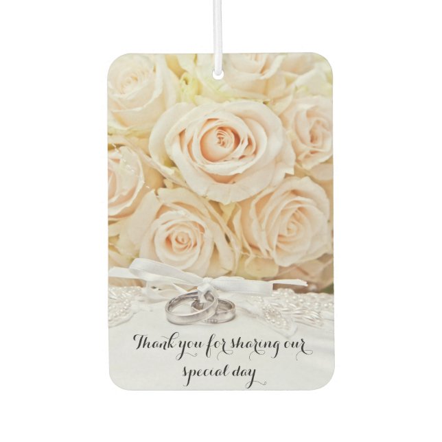 Wedding Thank You Favor Air Freshener (Front)