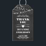 Wedding Thank You Favor Chalkboard Gift Tags S<br><div class="desc">Wedding Thank You Favor Chalkboard Gift Tags with string lights</div>