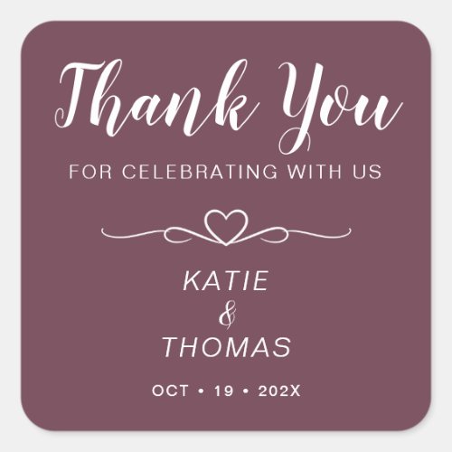 Wedding Thank You Favor Stickers Names Fig