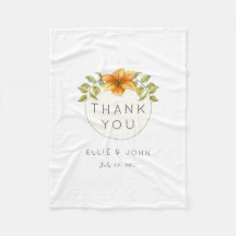 Wedding Thank You Favor Watercolor Star Flower