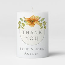 Wedding Thank You Favor Watercolor Star Flower