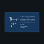 Wedding Thank you for attending, classy Navy Blue Enclosure Card<br><div class="desc">This is the Modern Navy Blue ink minimalism font,  Script,  thank you Wedding Enclosure Card. You can change the font colours,  and add your wedding details in the matching font / lettering. #TeeshaDerrick</div>