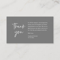 Wedding Thank you for attending, modern minimalist