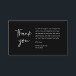 Wedding Thank you for attending, modern minimalist Enclosure Card<br><div class="desc">This is the Modern black and white theme,  Script,  thank you Wedding Enclosure Card. You can change the font colours,  and add your wedding details in the matching font / lettering. #TeeshaDerrick</div>