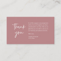 Wedding Thank you for attending, modern minimalist