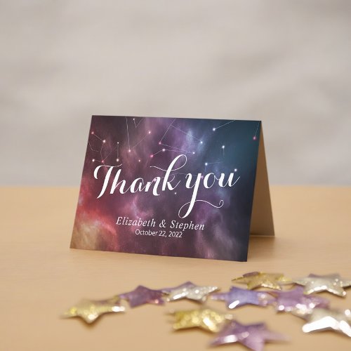 Wedding Thank You Galaxy Star Nebula Constellation