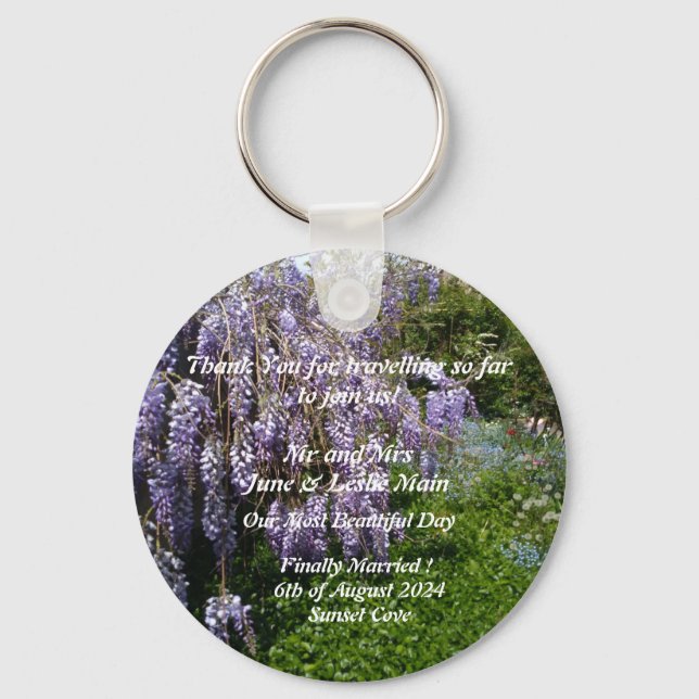 Wedding Thank You Gift Favor Keychain (Front)
