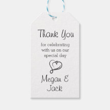 Wedding Thank You Gift Tags, Customizable