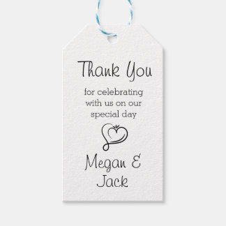 Wedding Thank You Gift Tags, Customizable Tags