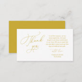 Wedding Thank you, in Modern romantic theme Enclos Enclosure Card (Front/Back)