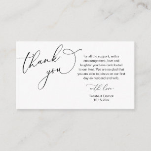 Wedding Thank you, in Modern romantic theme Enclos Enclosure Card
