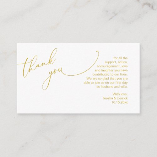 Wedding Thank you in Modern romantic theme  Enclosure Card