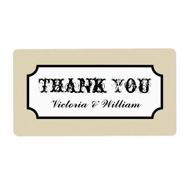 Wedding Thank You Labels (Front)