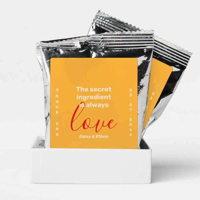 Wedding Thank You Love Ingredient Coffee Drink Mix (Pair)