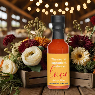 Wedding Thank You Love Ingredient Hot Sauces