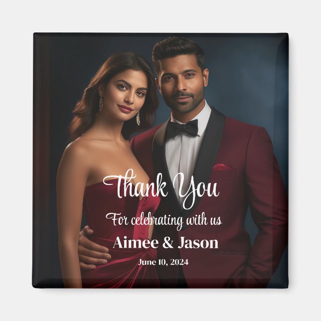 Wedding Thank You Magnet (Front)