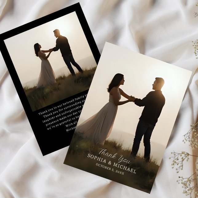 Wedding Thank You Message 2 Photographs Minimal  (Creator Uploaded)