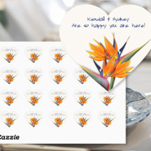 Wedding Thank You Message Bird of Paradise