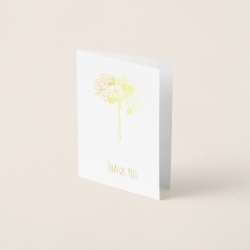 Wedding Thank You Mini 35x5 Foil Card