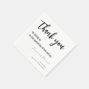 💍 Wedding Thank you Minimalist Elegant Napkins