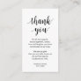 Wedding Thank you, Modern Simple Script Enclosure Card