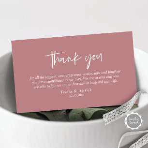 Wedding Thank you, Modern Simple Script Enclosure Card