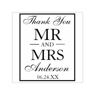 Wedding Thank You Mr. and Mrs. Self-inking Stamp