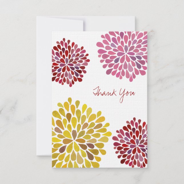 Wedding Thank You Note Flat Linen Cards (Front)