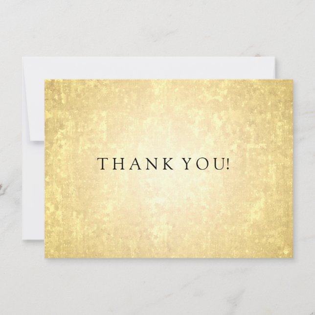 Wedding Thank You Note Gold Foil Stars Confetti (Front)
