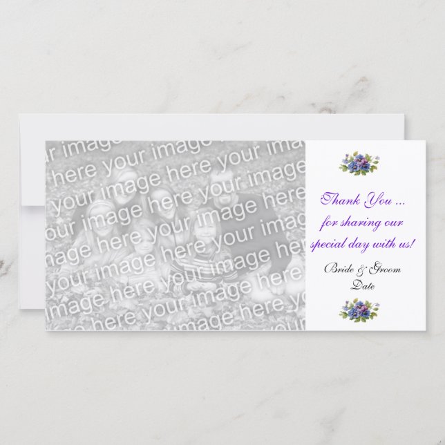 Wedding Thank You Note Photo Card Template (Front)