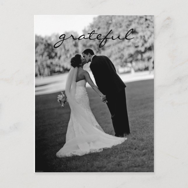 Wedding Thank You Note Postcard (Front)