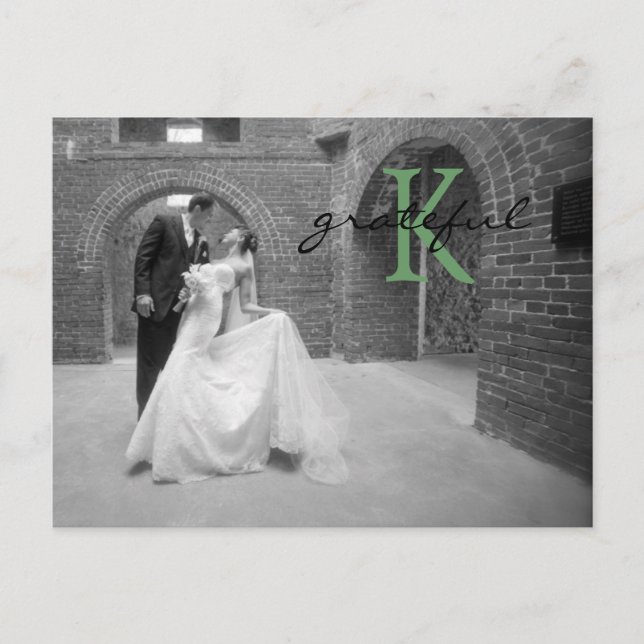Wedding Thank You Note Postcard (Front)