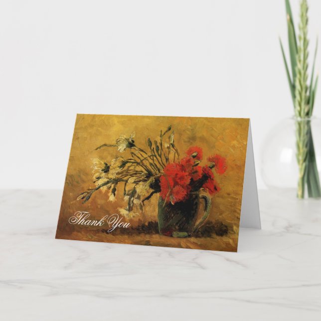 Wedding thank you note Vincent van Gogh  Carnation (Front)