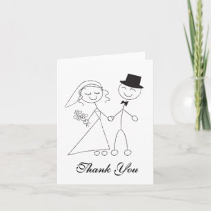 Wedding Thank You Notecard Bridal Wedding Thanks