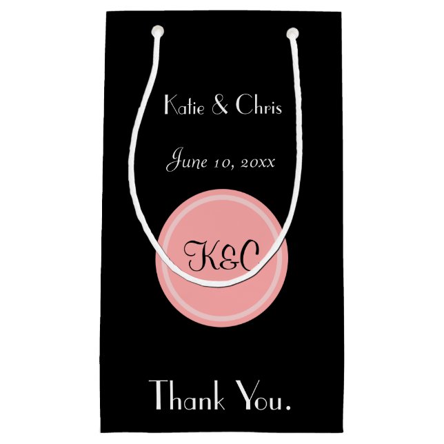 Wedding Thank You Party Favor Small Gift Bag (Front)