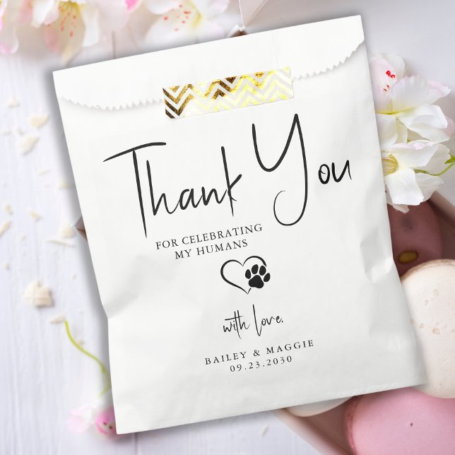 Wedding Thank You Personalize Doggie Bag Dog Treat (Creator Uploaded)