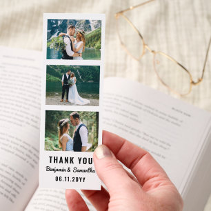 Wedding Thank You Photo Booth Strip Bookmarks