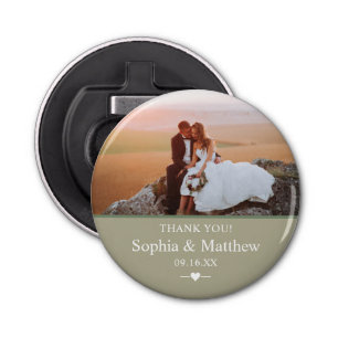 Wedding Thank You Photo Bottle Opener