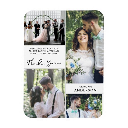 Wedding Thank You Photo Collage  Magnet