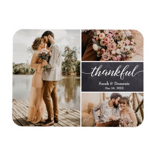 Wedding Thank you Photo Collage Magnet