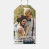 Wedding Thank You Photo Favor Gift Tags