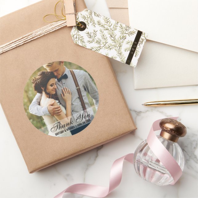 Wedding Thank You Photo Favor Stickers R (Gifting)