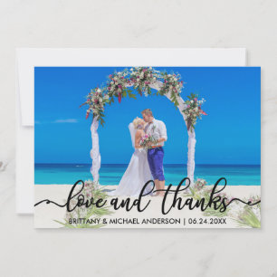 Wedding Thank You Photo Love and Thanks