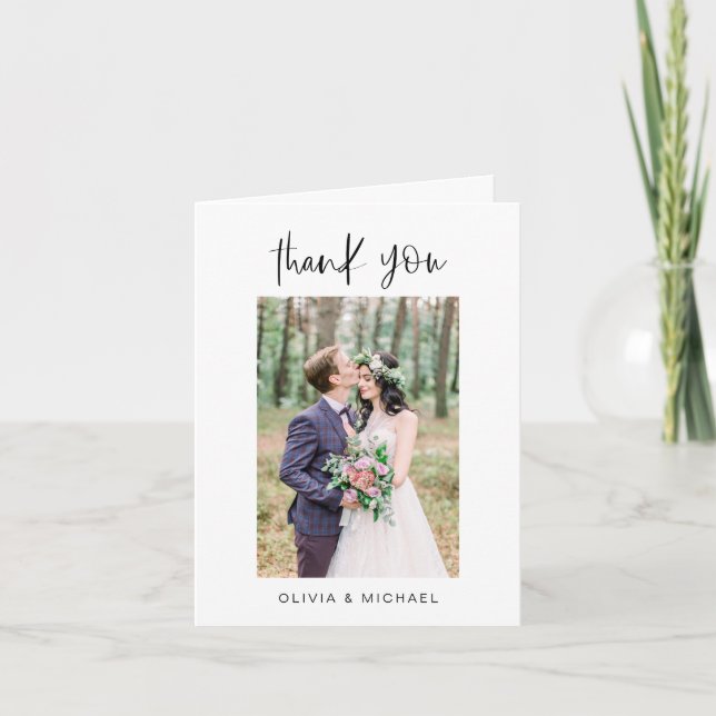 Wedding Thank You Photo Minimalist (Front)